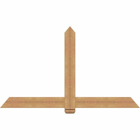 Ekena Millwork Eugene Smooth Timber Gable Bracket, Western Red Cedar, 72"W x 42"H x 1 1/2"D x 5 1/2"F, 14/12 Pitch GBW072X42X0206EUG00SWR